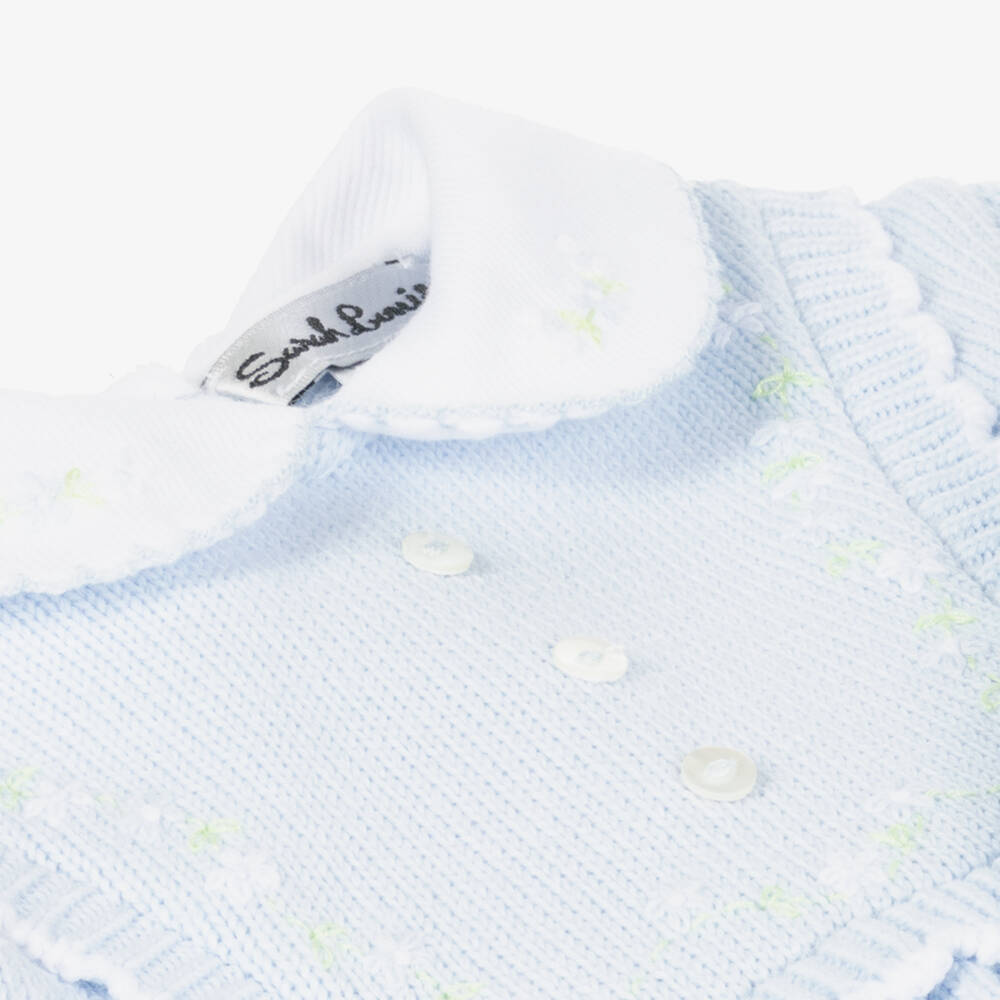 Sarah Louise-Girls Light Blue Knit Set | Childrensalon Outlet