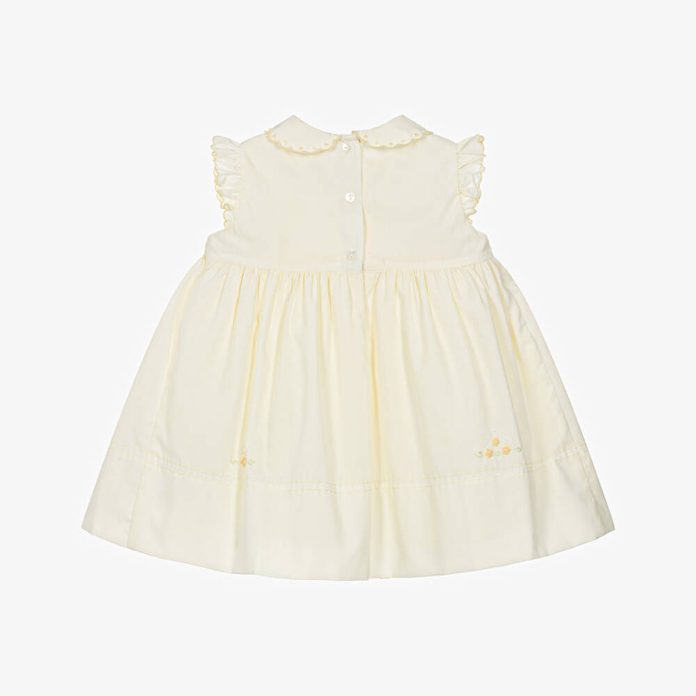 Sarah Louise-Платье светло-желтое с вышивкой для девочек | Childrensalon Outlet