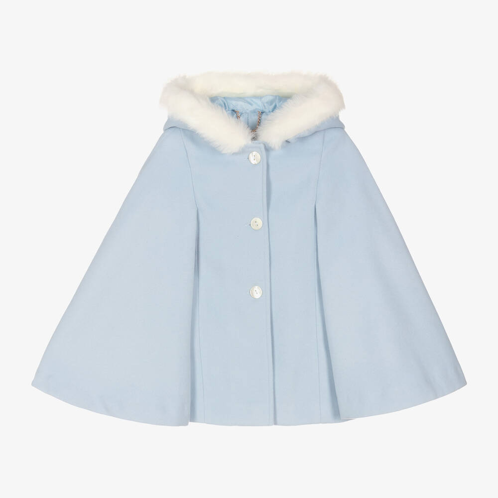 Sarah Louise - Girls Pale Blue Cape | Childrensalon