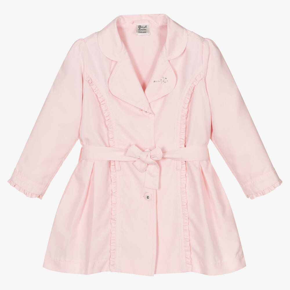 Sarah Louise - Girls Pale Pink Dress Coat | Childrensalon