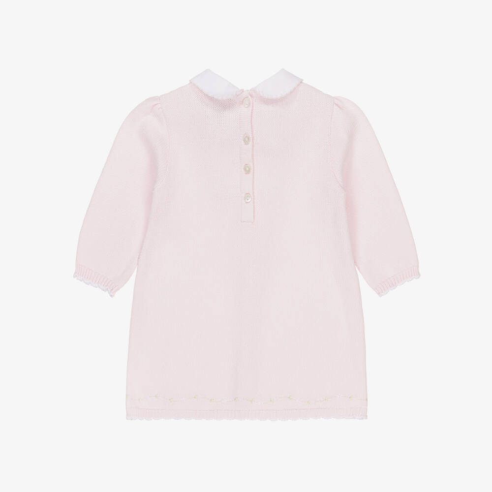 سارا لويز-Girls Pale Pink Knitted Dress | Childrensalon Outlet