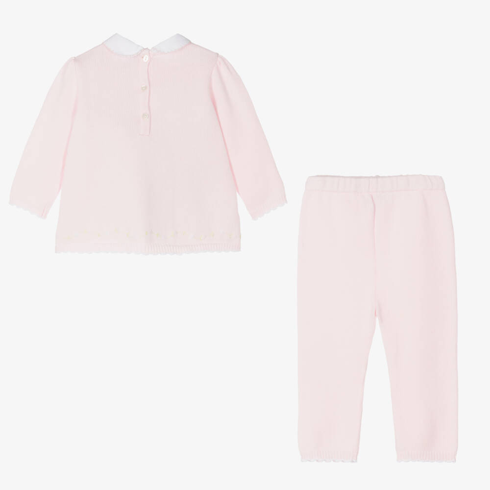 Sarah Louise-Girls Pastel Knit Trousers Ensemble | Childrensalon Outlet