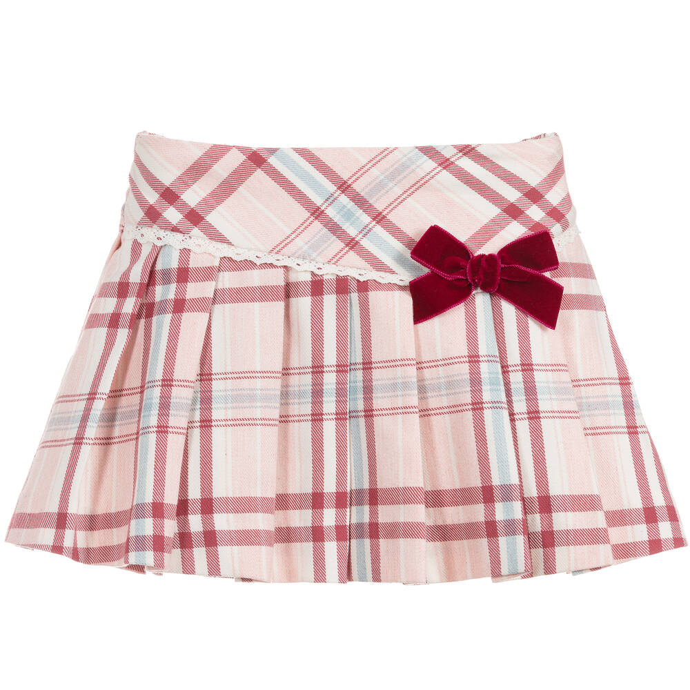 Sarah Louise-Girls Pink Check Skirt | Childrensalon Outlet