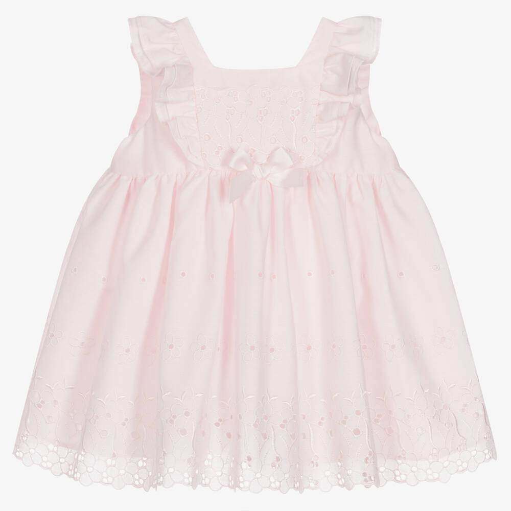 Sarah Louise - Розовое хлопковое платье для девочек | Childrensalon
