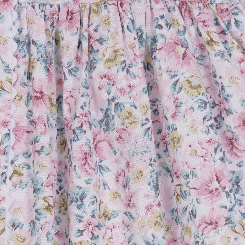 Sarah Louise-Розовое хлопковое платье в цветочек | Childrensalon Outlet