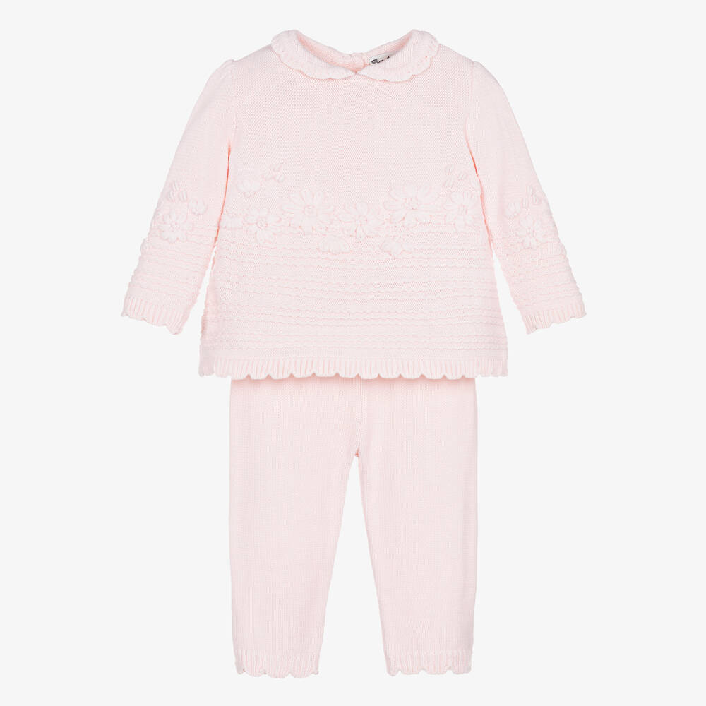 Sarah Louise - Ensemble pantalon rose à fleurs | Childrensalon