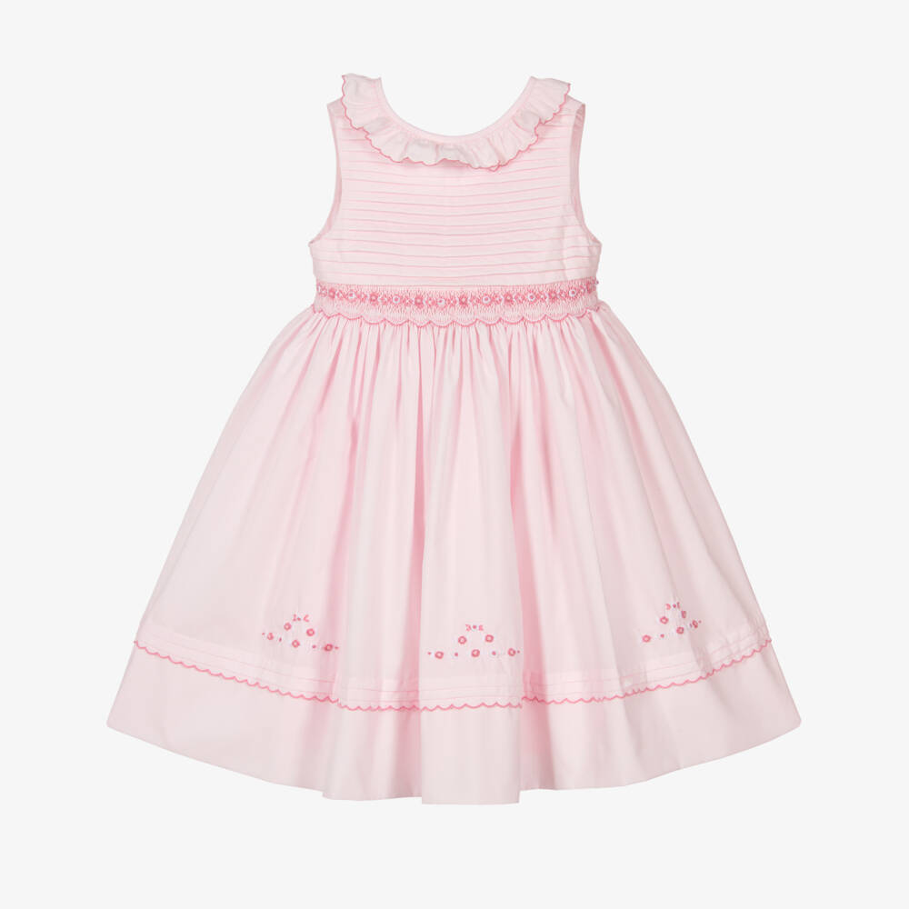 Sarah Louise-Girls Pink Hand-Smocked Dress | Childrensalon Outlet