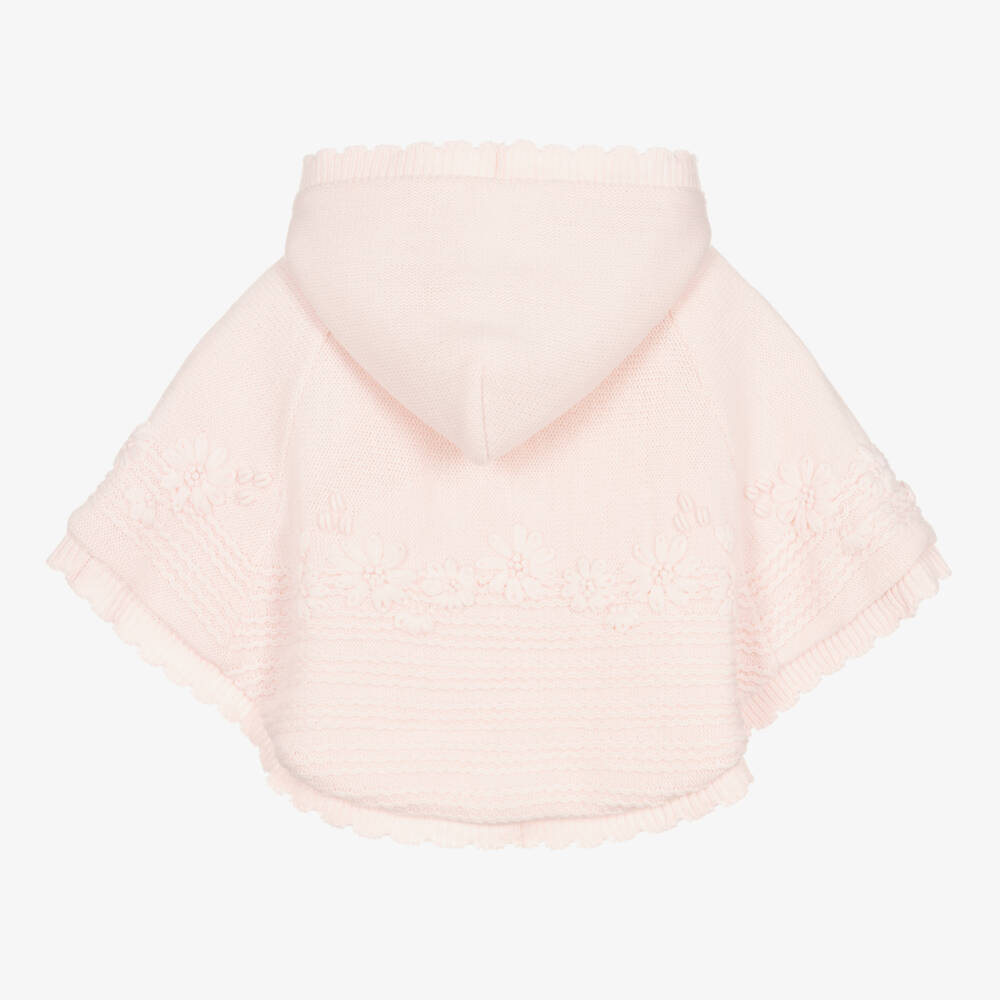 Sarah Louise-Girls Pink Knitted Cape | Childrensalon Outlet