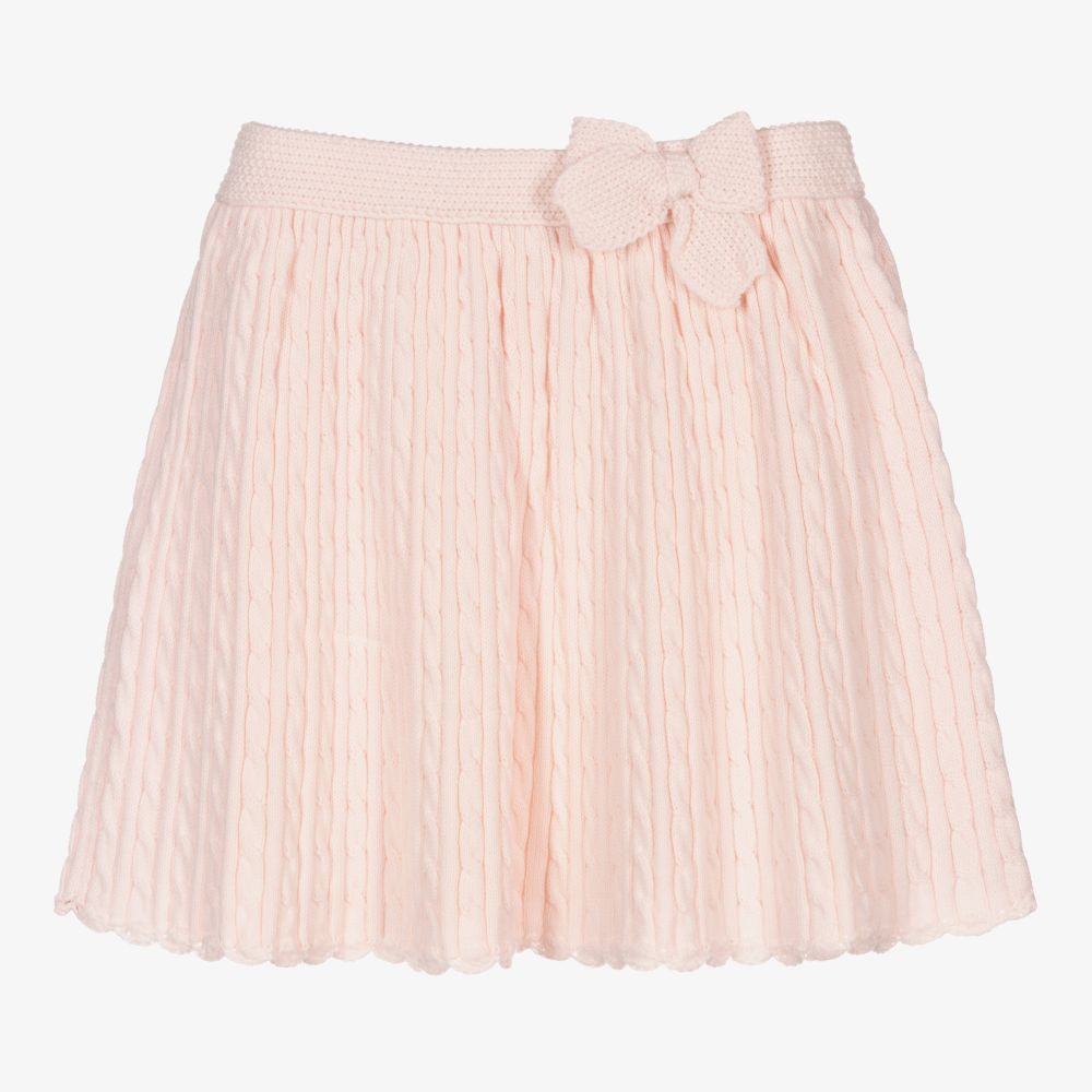 Sarah Louise - Girls Pink Knitted Skirt | Childrensalon