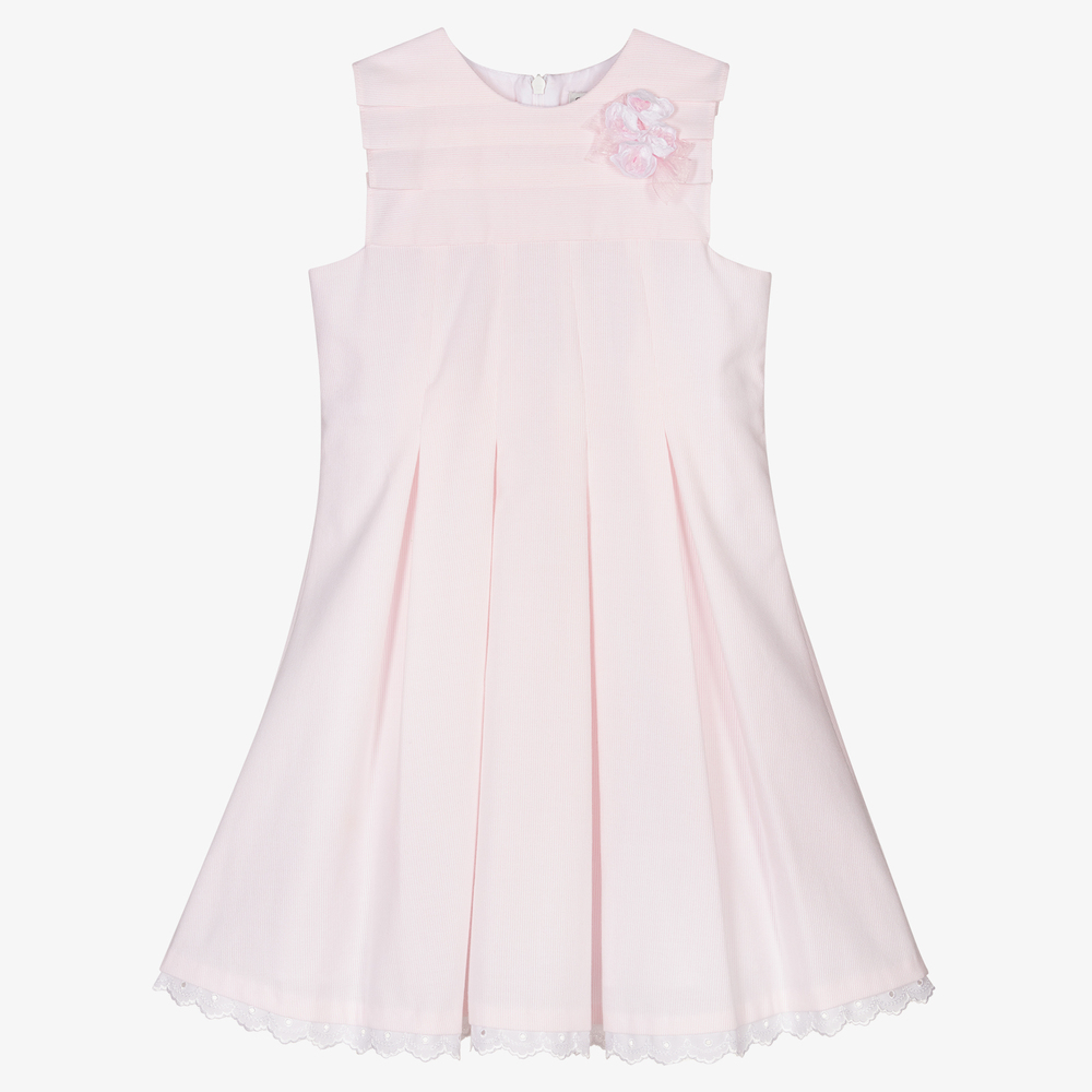 Sarah Louise - Girls Pink Pleated Dress | Childrensalon