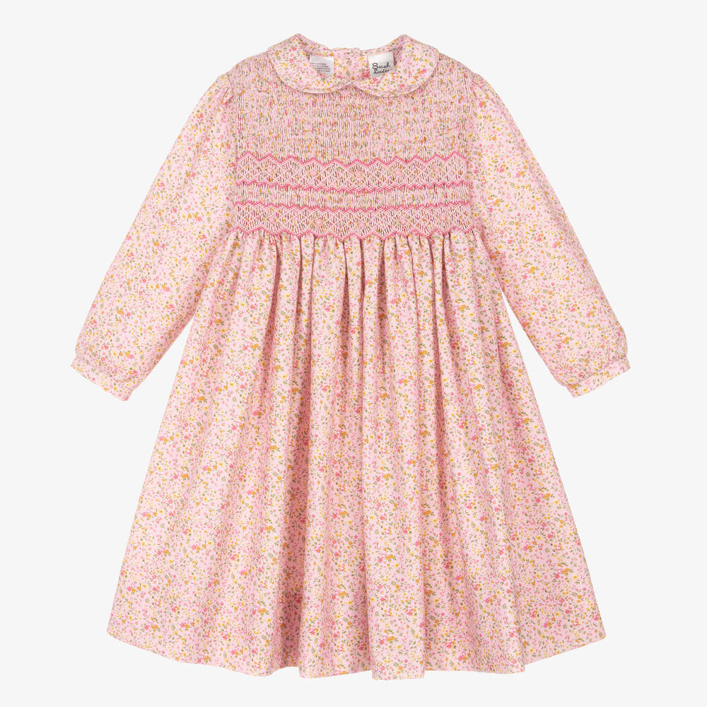 Sarah Louise - Розовое платье со сборками | Childrensalon