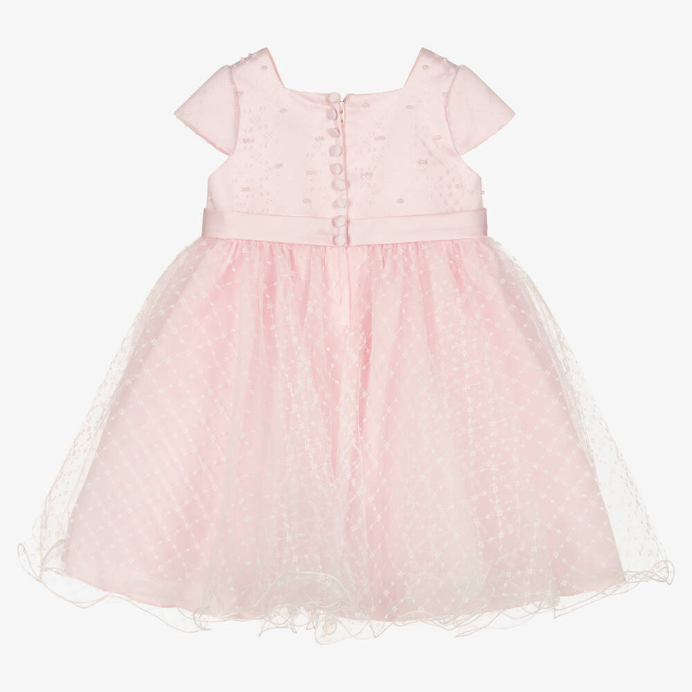 Sarah Louise Girls Pink Tulle Occasion Dress