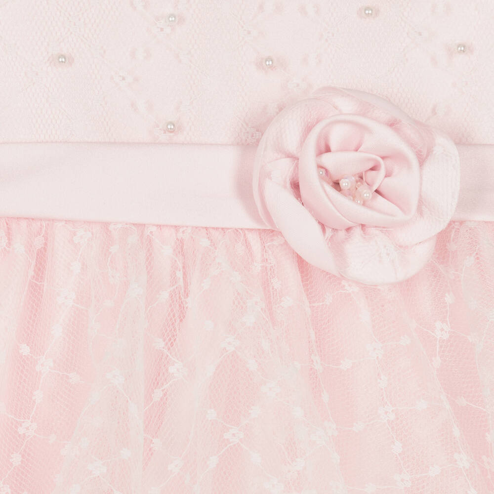 Sarah Louise-Girls Pink Tulle Occasion Dress  | Childrensalon Outlet