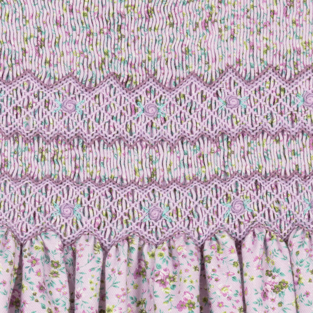 Sarah Louise-Girls Purple Smocked Dress | Childrensalon Outlet