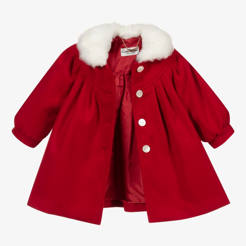 Sarah Louise Girls Red Coat & Set Childrensalon Outlet