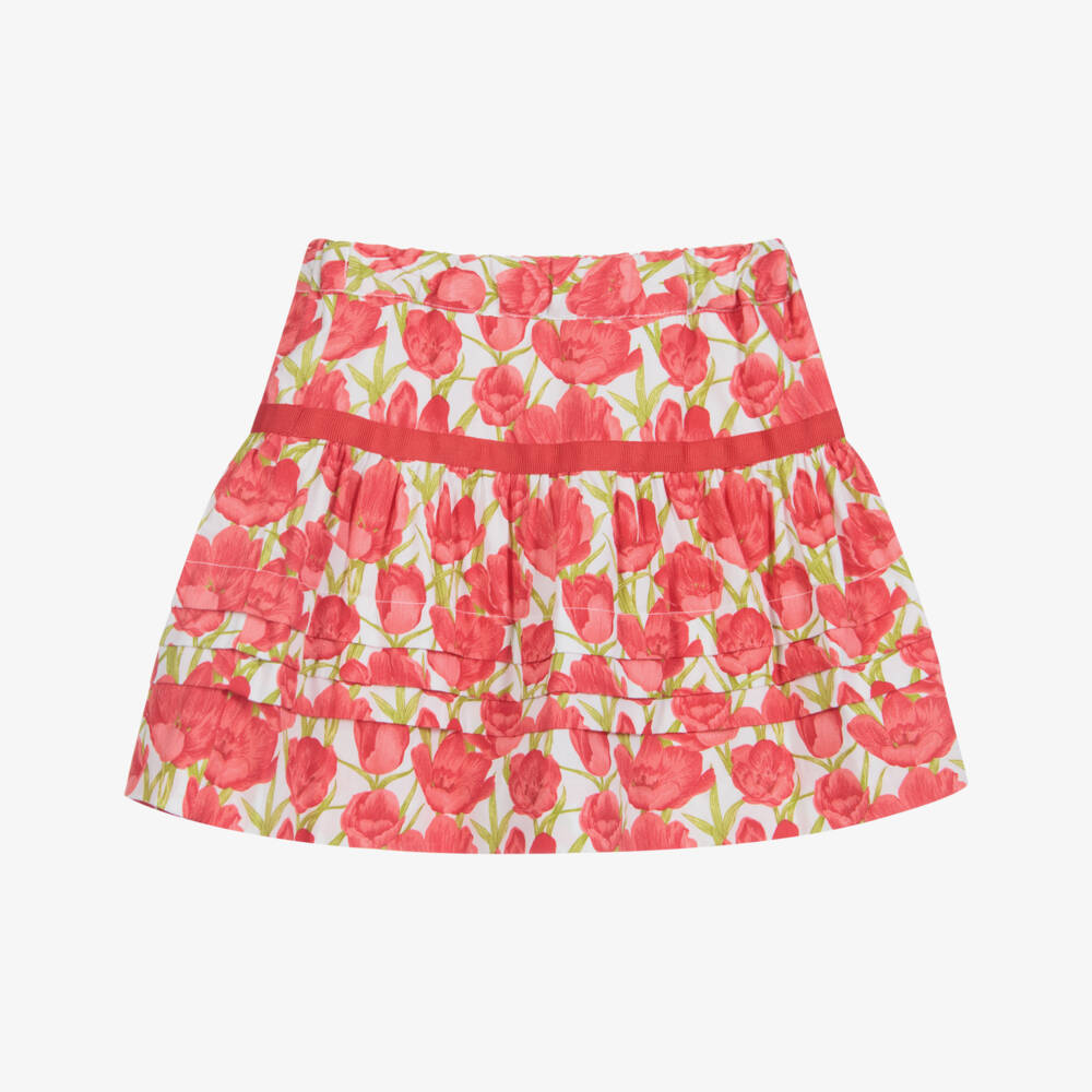 Sarah Louise-Girls Red Cotton Skirt | Childrensalon Outlet