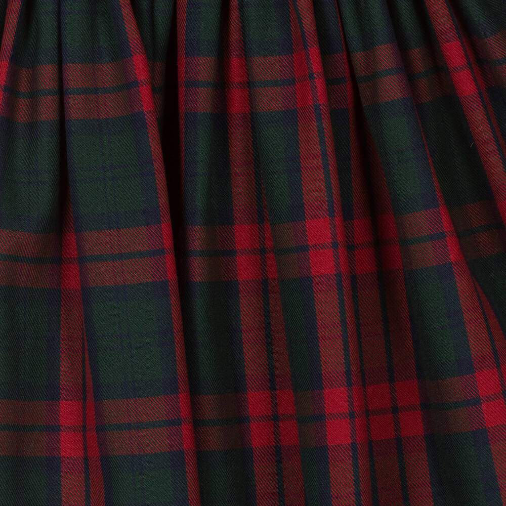Sarah Louise-Girls Red & Green Tartan Check Dress | Childrensalon Outlet