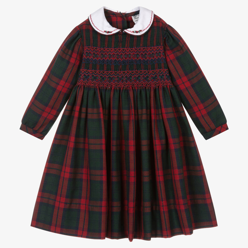 Sarah Louise-Платье в красно-зеленую клетку | Childrensalon Outlet