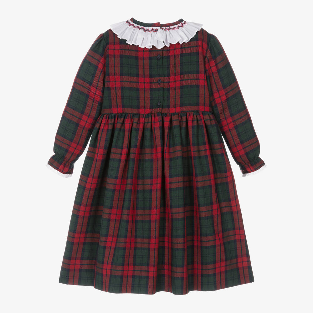Sarah Louise-Girls Red & Green Tartan Dress | Childrensalon Outlet