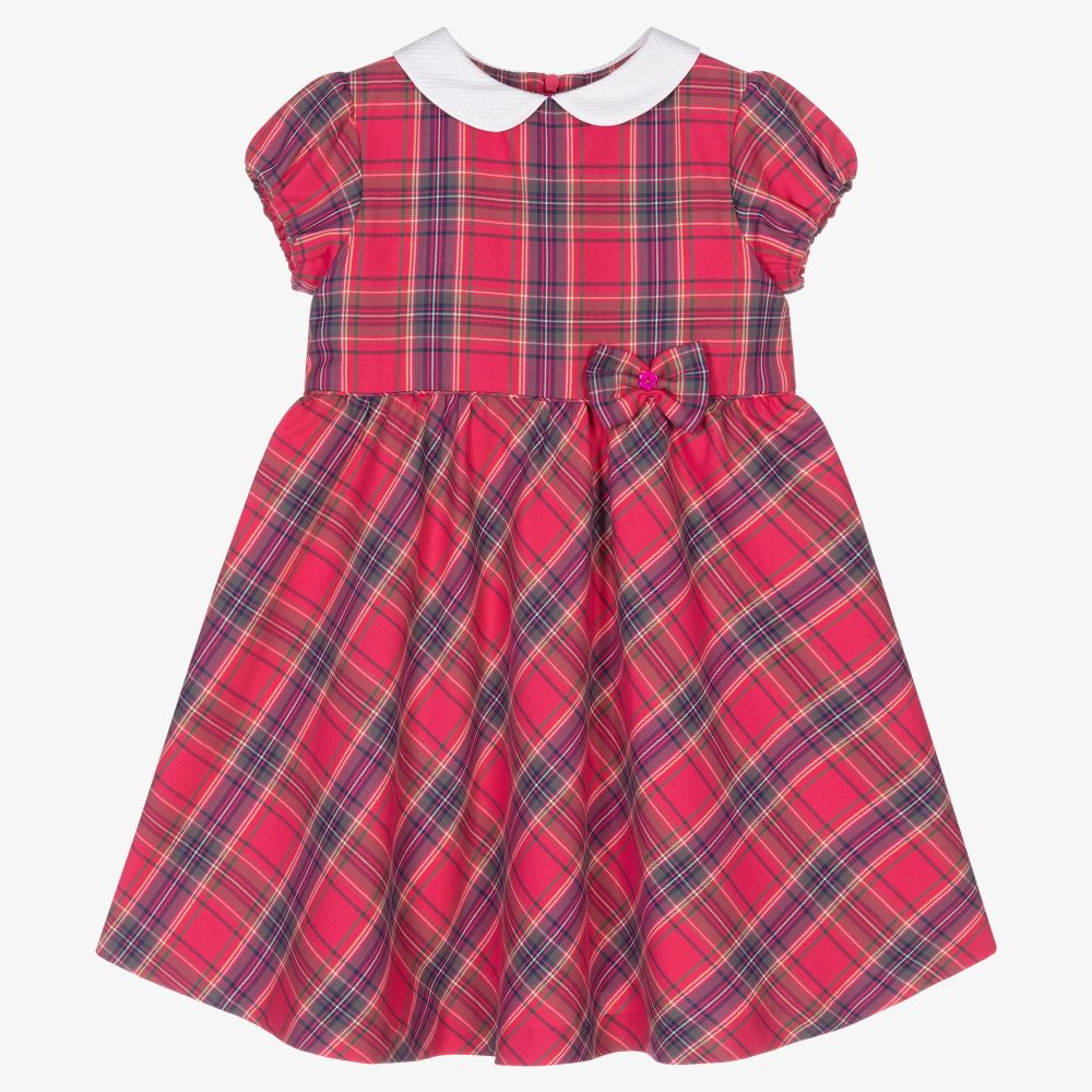 Sarah Louise - Girls Red Tartan Dress | Childrensalon