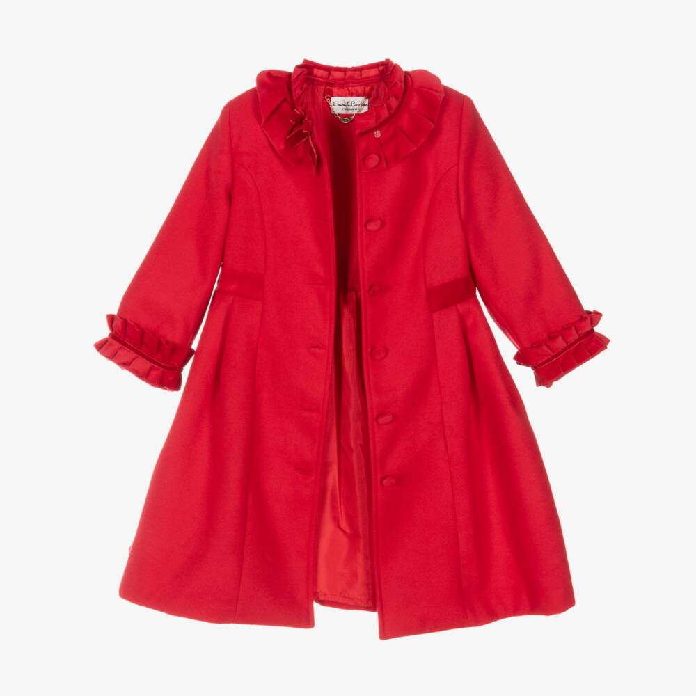 Sarah Louise-Girls Scarlet Coat and Hat Ensemble | Childrensalon Outlet