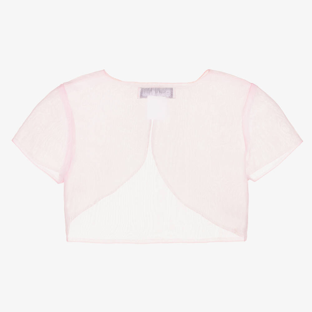 سارا لويز-بوليرو أورغانزا لون زهري للبنات | Childrensalon Outlet