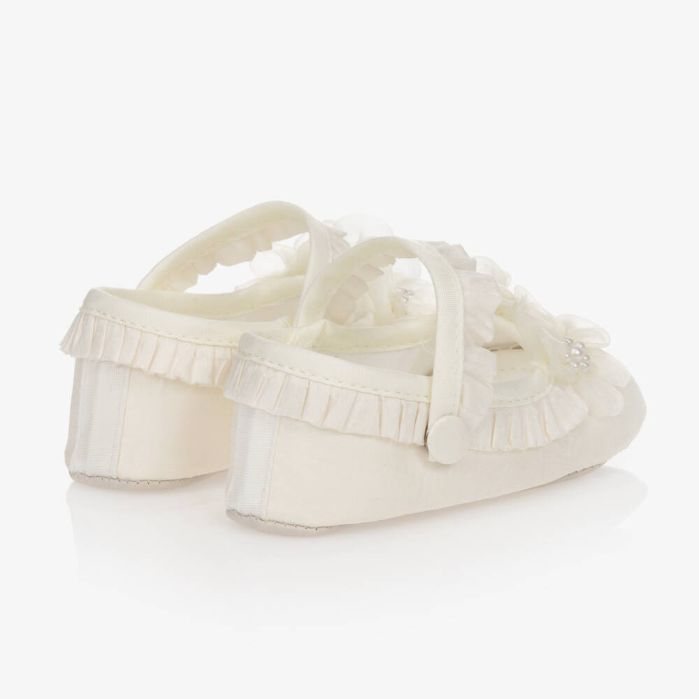 Sarah Louise-Girls Silky Ivory Pre-Walkers | Childrensalon Outlet