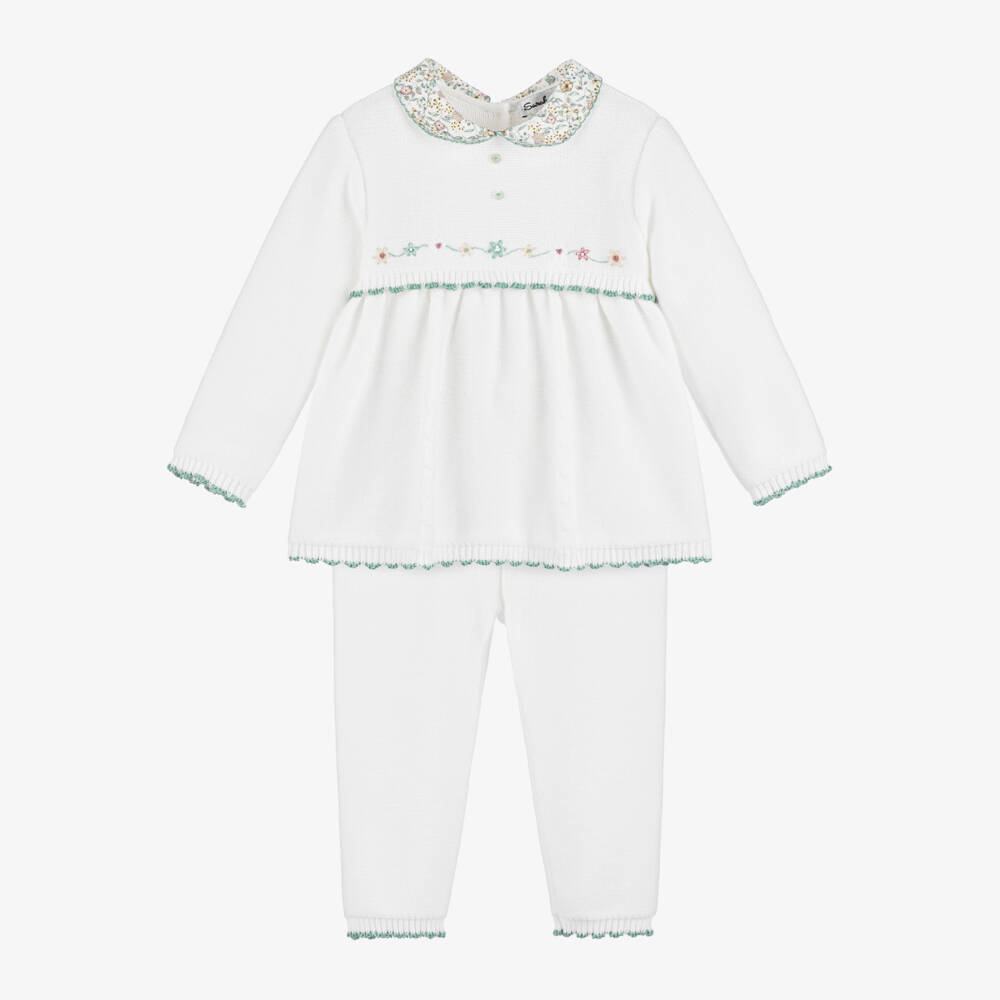 Sarah Louise-Girls Soft Ivory Knit Outfit Set | Childrensalon Outlet