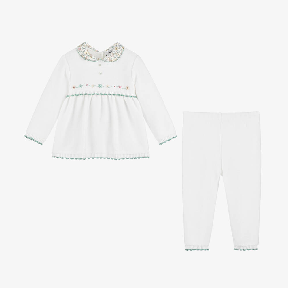 Sarah Louise-Girls Soft Ivory Knit Outfit Set | Childrensalon Outlet