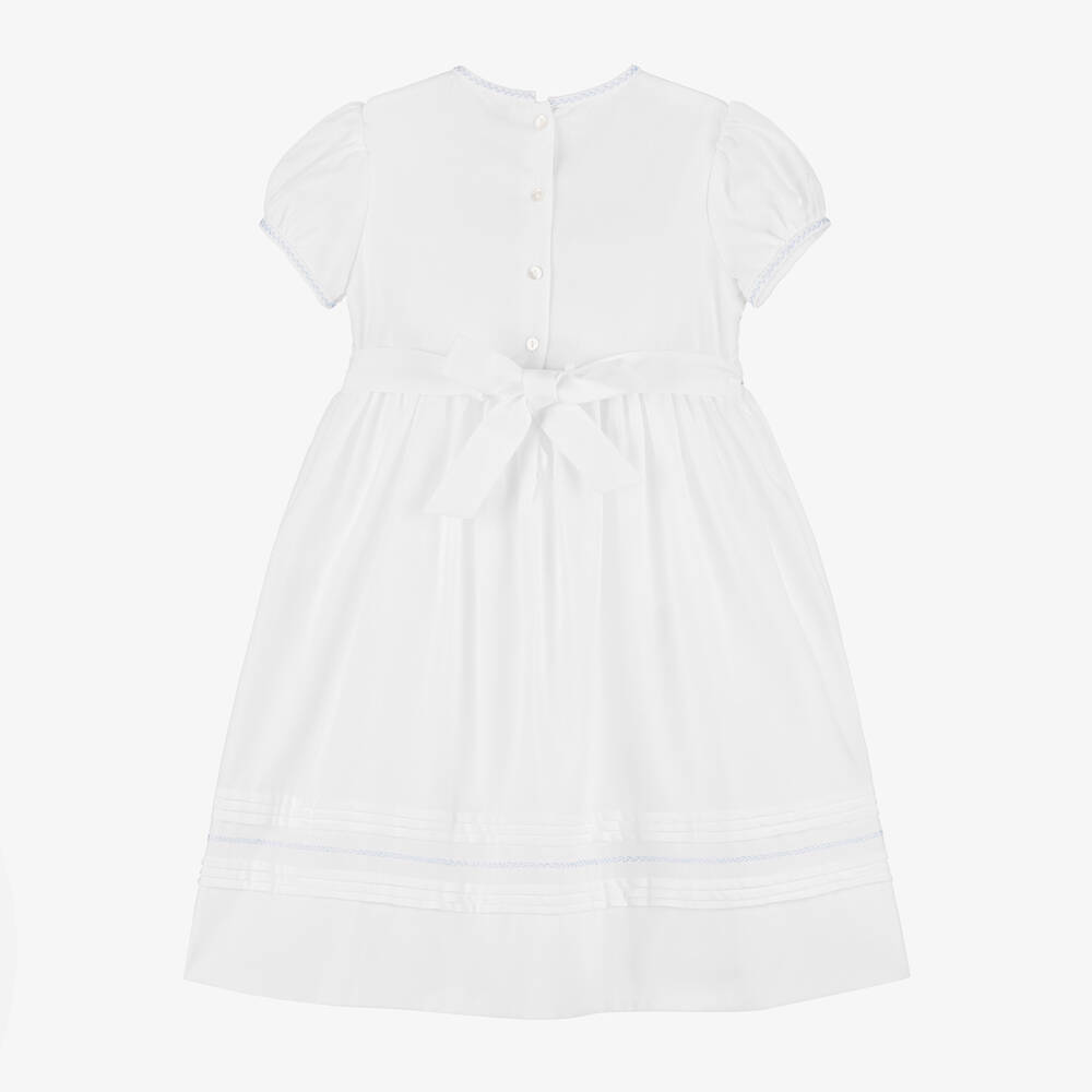 Sarah Louise-Girls White Hand-Smocked Dress | Childrensalon Outlet