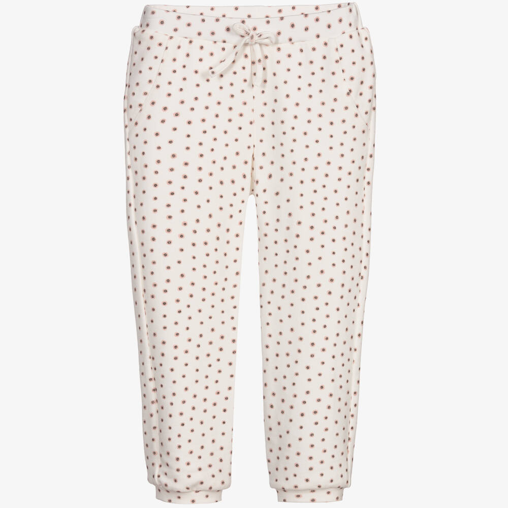 Sarah Louise-Girls White Jersey Trousers | Childrensalon Outlet