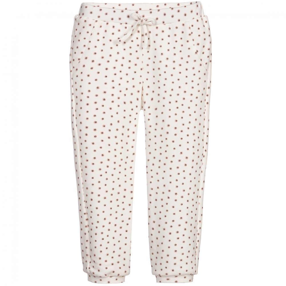 Sarah Louise - Girls White Jersey Trousers | Childrensalon Outlet