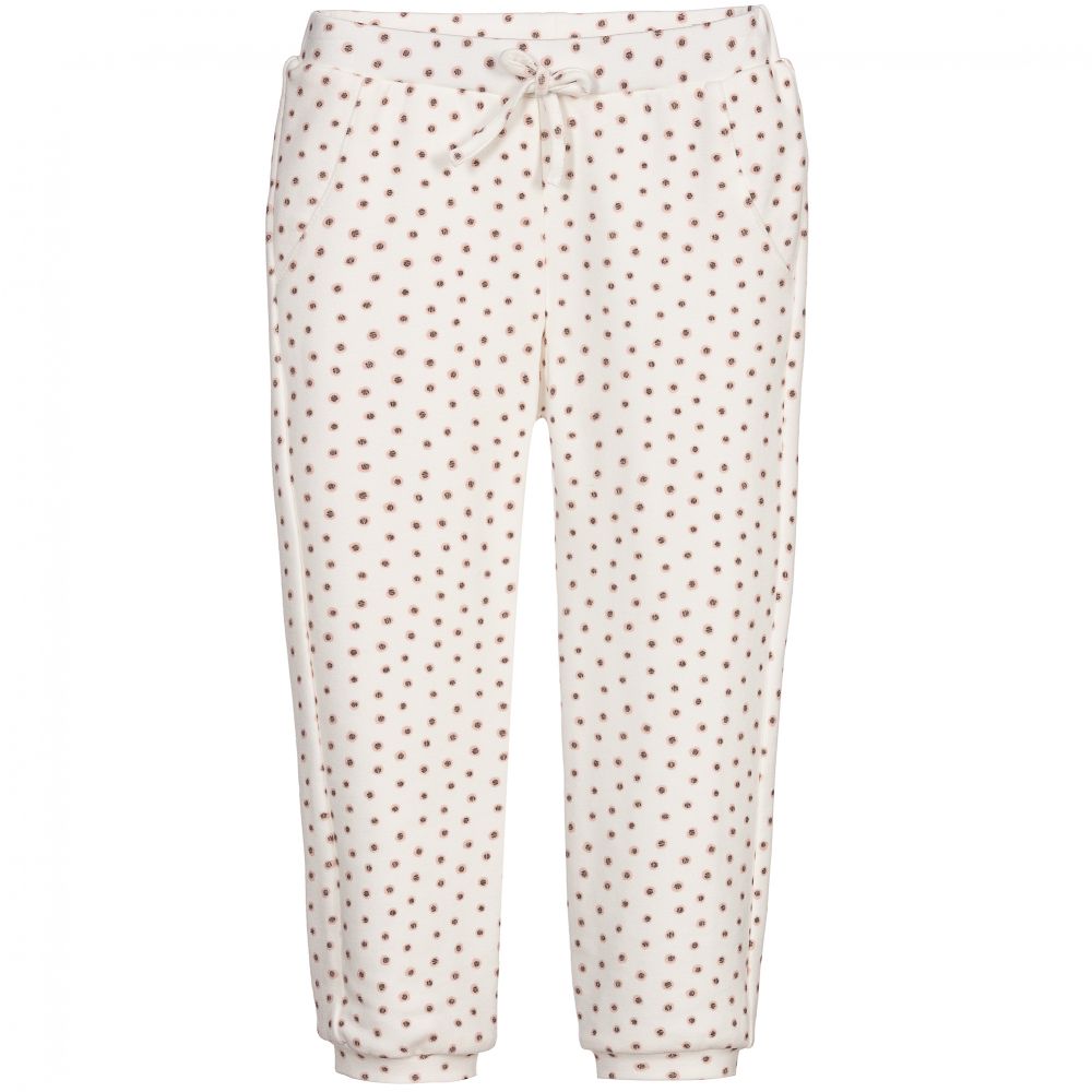 Sarah Louise-Girls White Jersey Trousers | Childrensalon Outlet