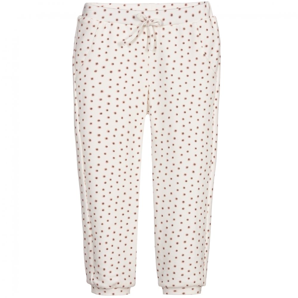 Sarah Louise - Girls White Jersey Trousers | Childrensalon