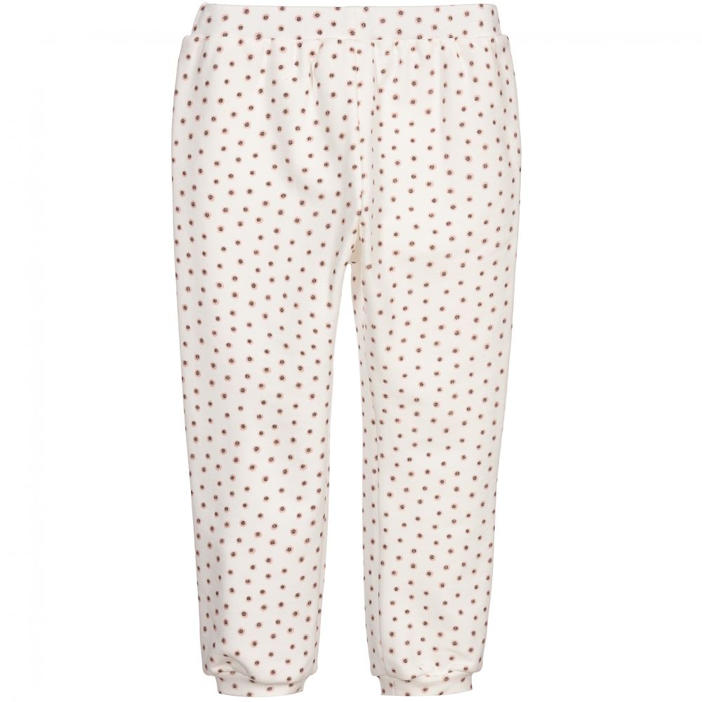 Sarah Louise-Girls White Jersey Trousers | Childrensalon Outlet