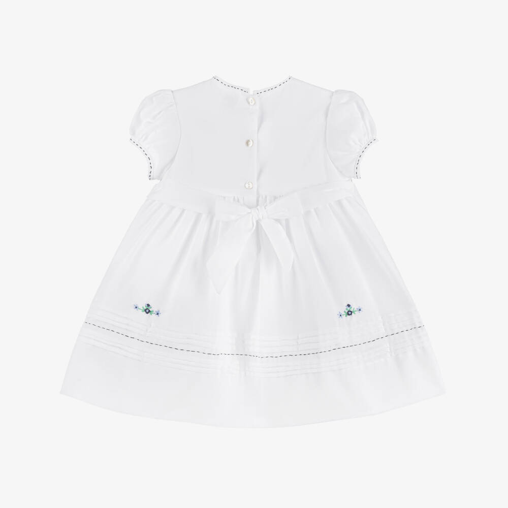 Sarah Louise-Платье белое и синее для девочек | Childrensalon Outlet