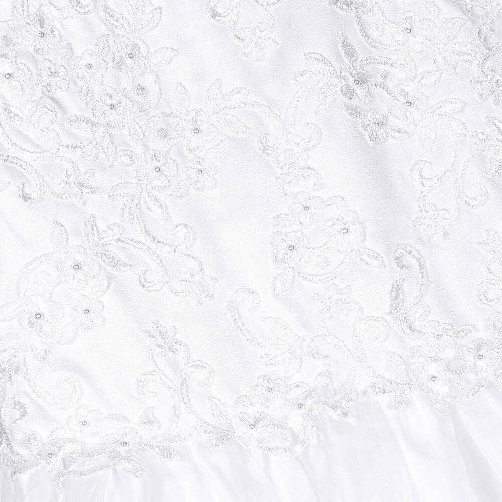 Sarah Louise-Girls White Organza Communion Dress | Childrensalon Outlet