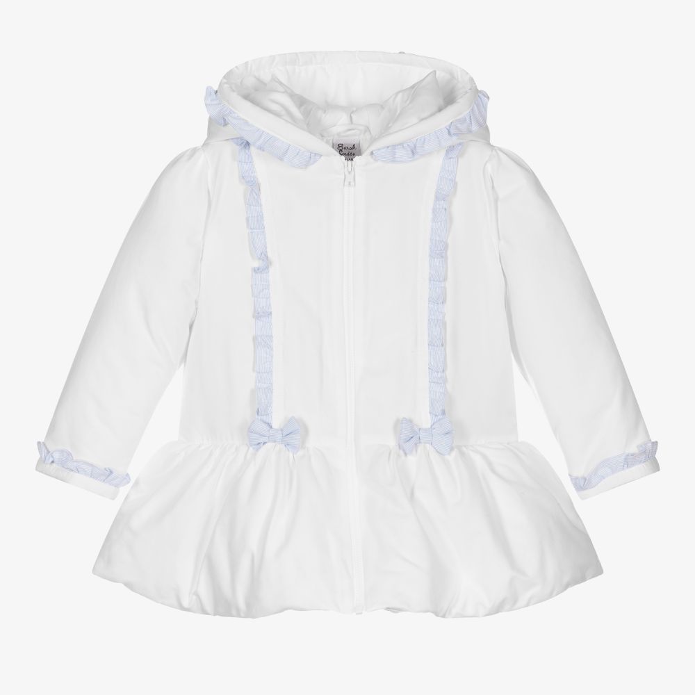 Sarah Louise - Girls White Padded Coat | Childrensalon