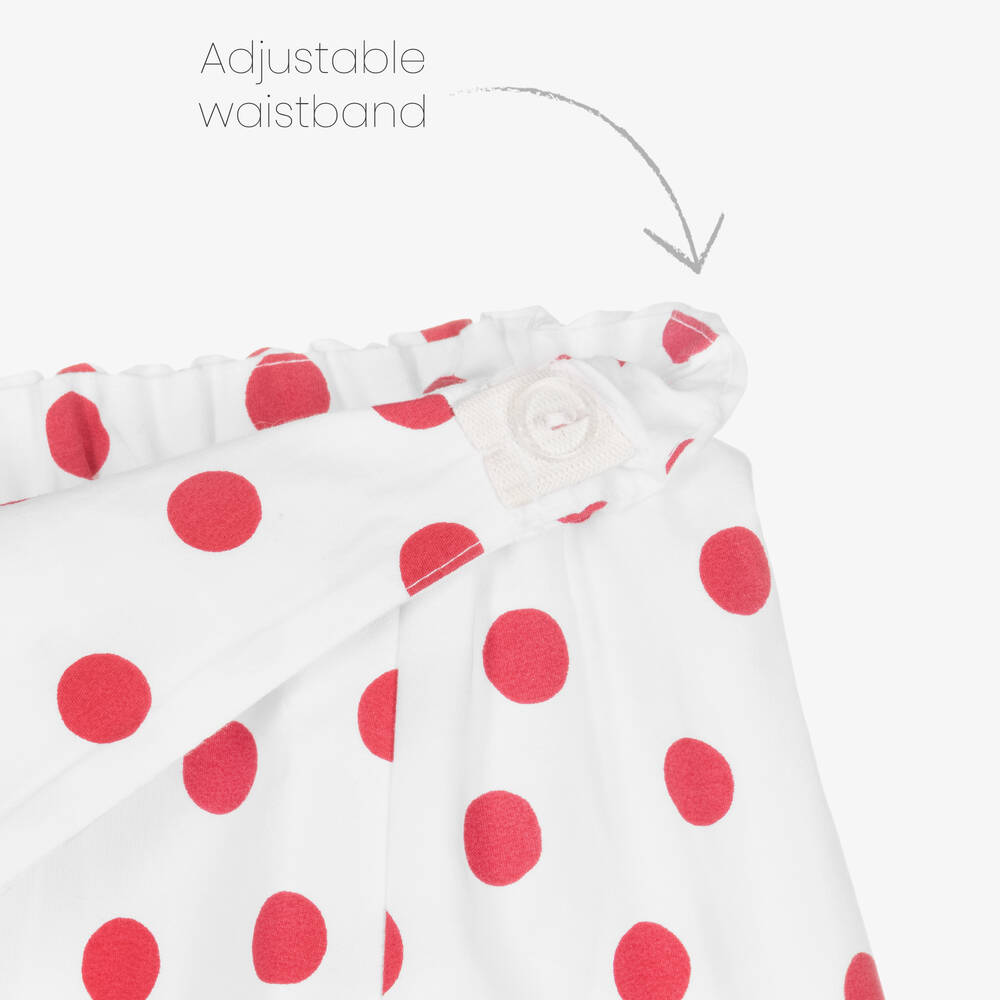 Sarah Louise-Girls White & Red Cotton Skirt | Childrensalon Outlet