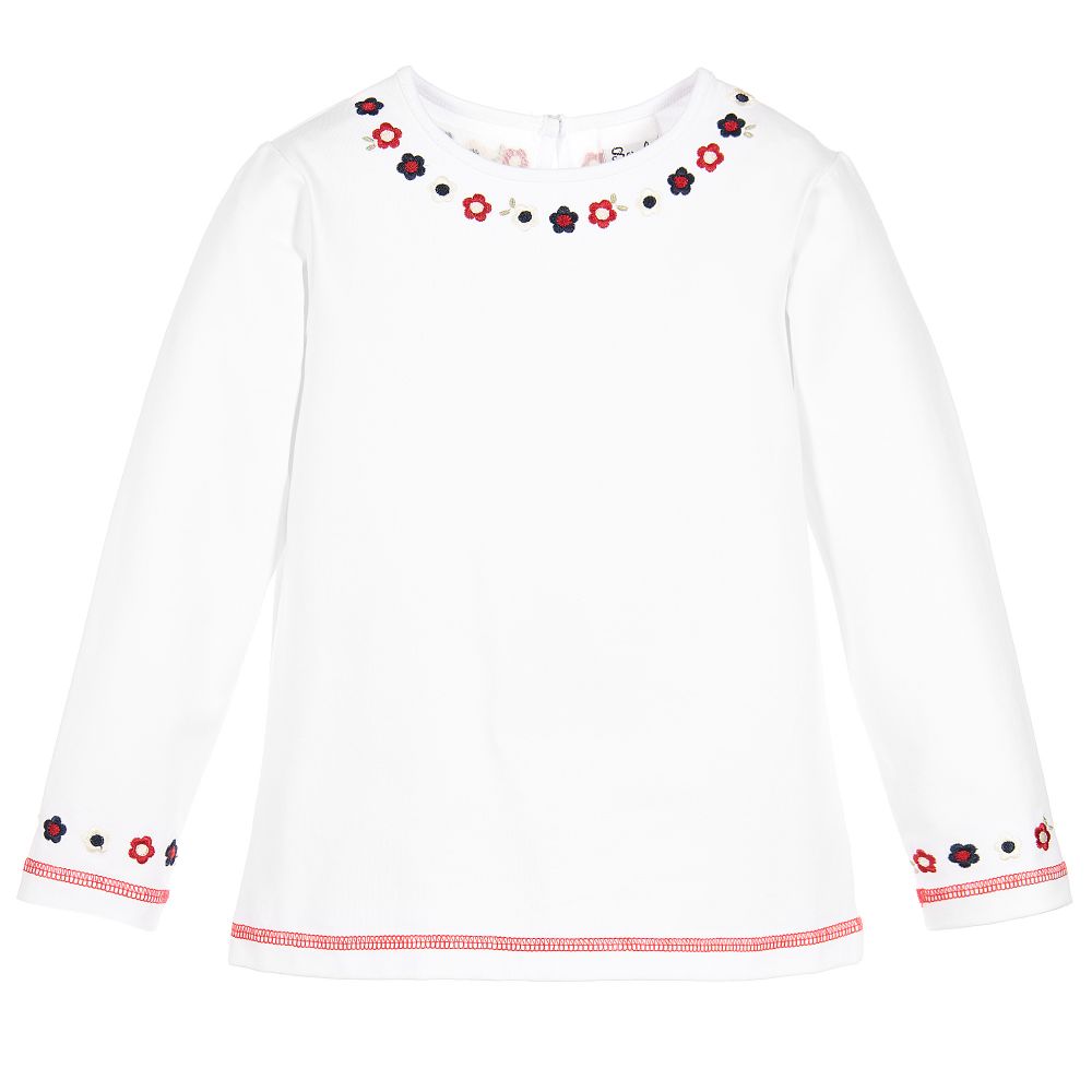 Sarah Louise - Girls White Top | Childrensalon