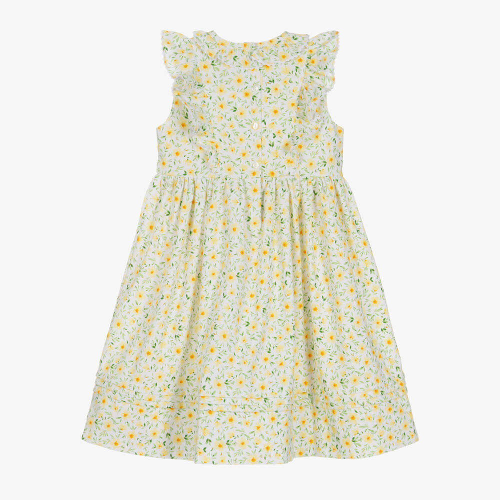 Sarah Louise-Желтое хлопковое платье в цветочек | Childrensalon Outlet