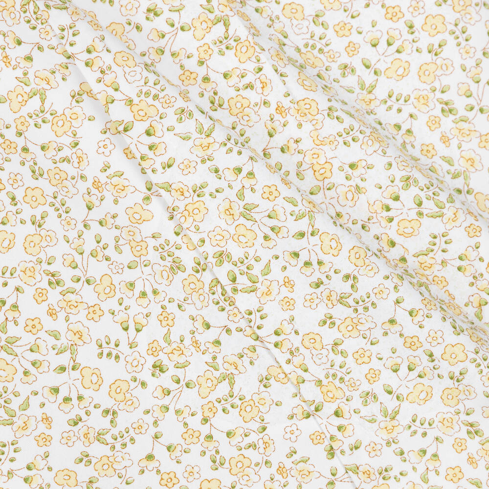 Sarah Louise-Girls Yellow Floral Cotton Dress | Childrensalon Outlet