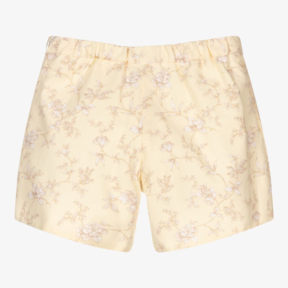 Sarah Louise-Girls Yellow Floral Shorts | Childrensalon Outlet