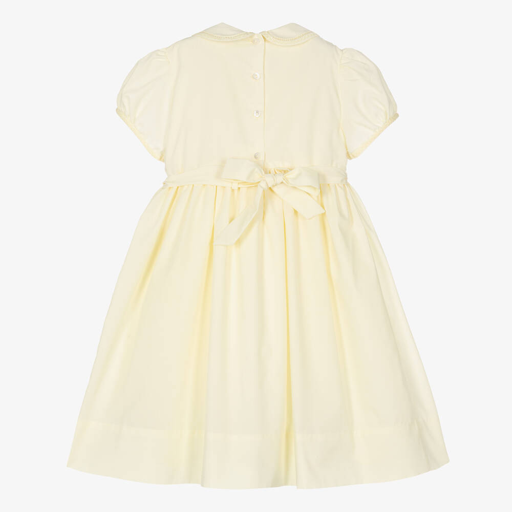 Sarah Louise-Girls Yellow Hand-Smocked Dress | Childrensalon Outlet