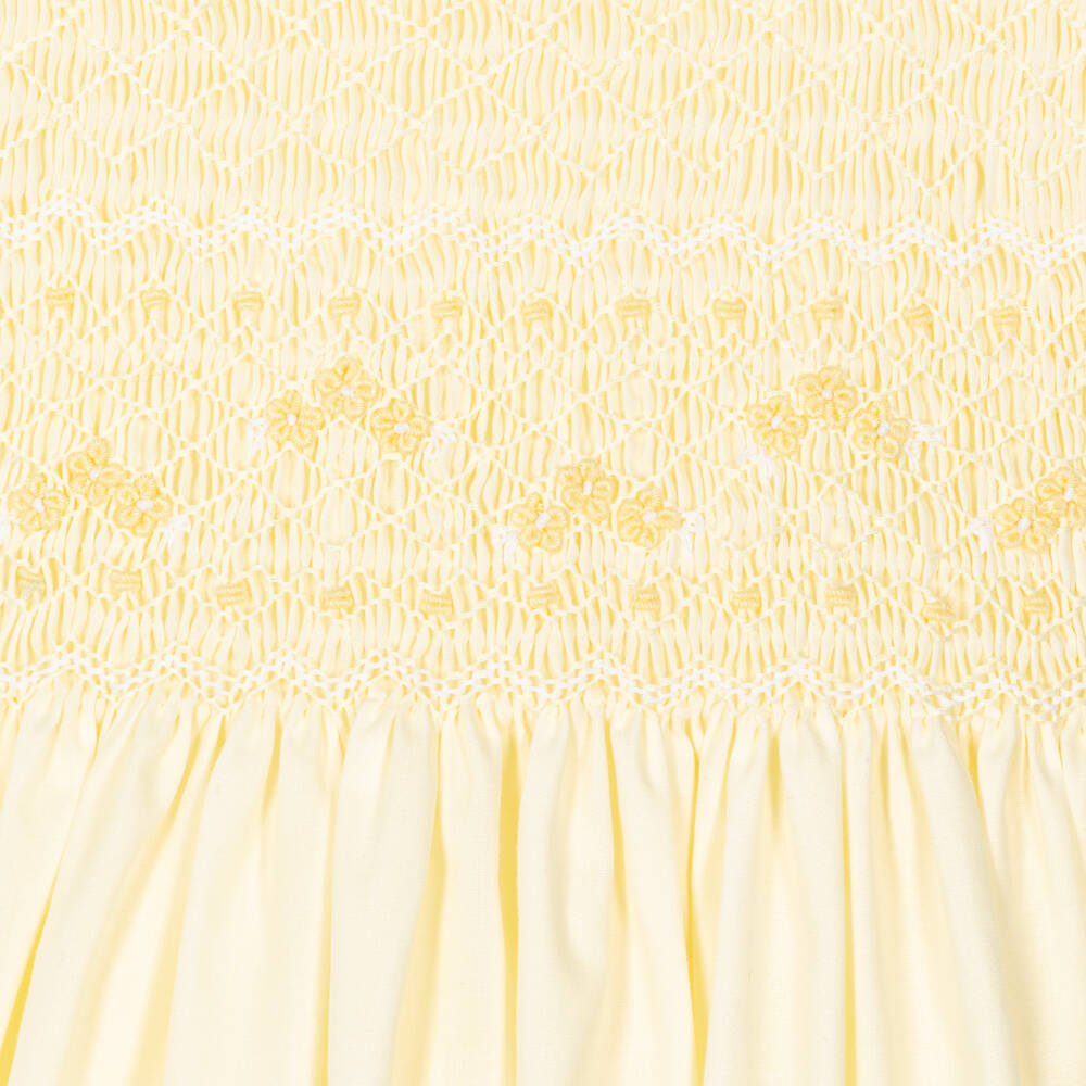 Sarah Louise-Girls Yellow Hand-Smocked Dress | Childrensalon Outlet