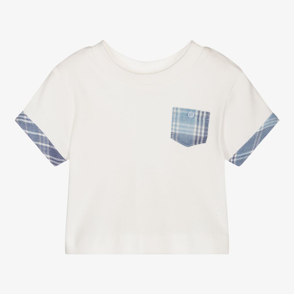 Sarah Louise - Ivory Cotton Jersey T-Shirt | Childrensalon