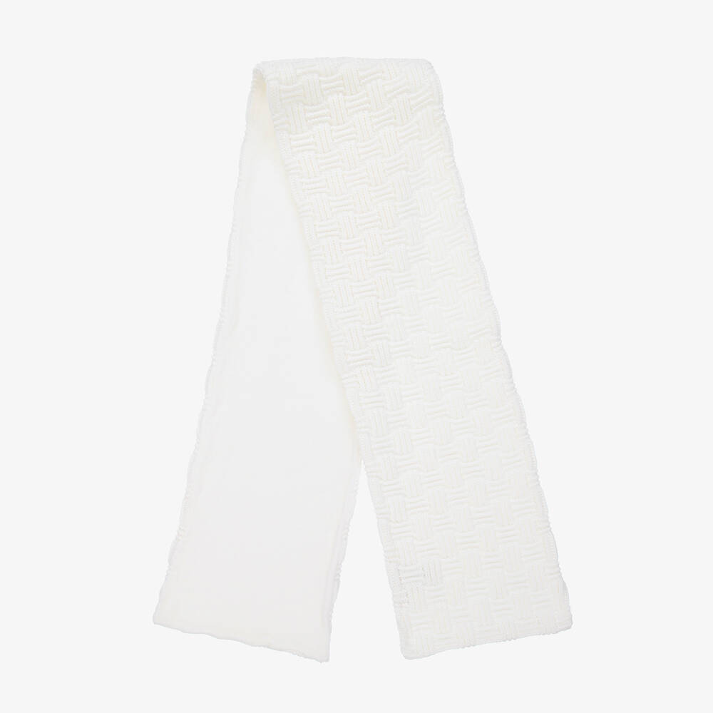 Sarah Louise-Ivory Knit Baby Hat & Scarf Set | Childrensalon Outlet