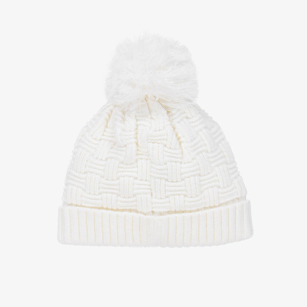 Sarah Louise-Ivory Knit Baby Hat & Scarf Set | Childrensalon Outlet