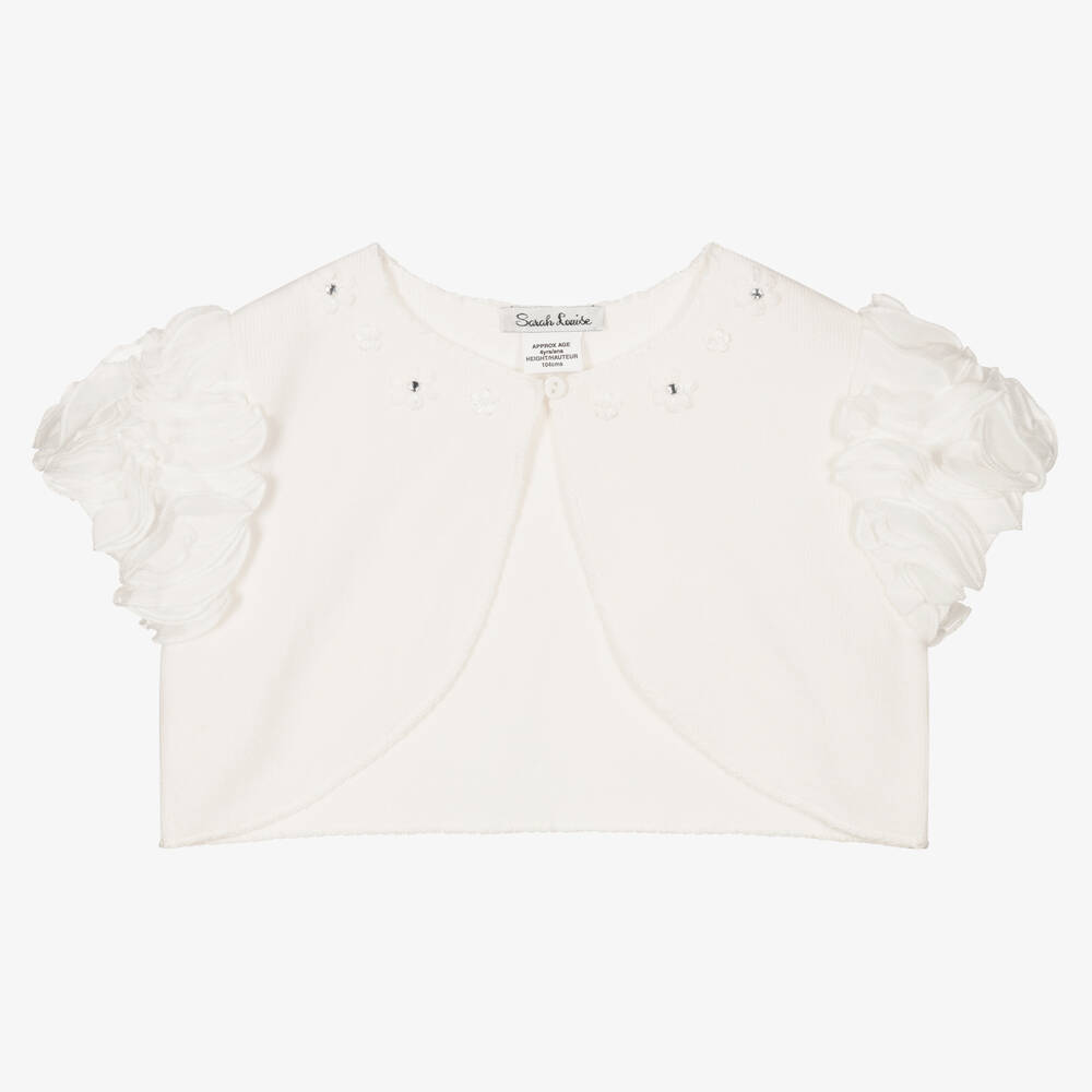 Sarah Louise-Ivory Knitted Cotton Cardigan | Childrensalon Outlet