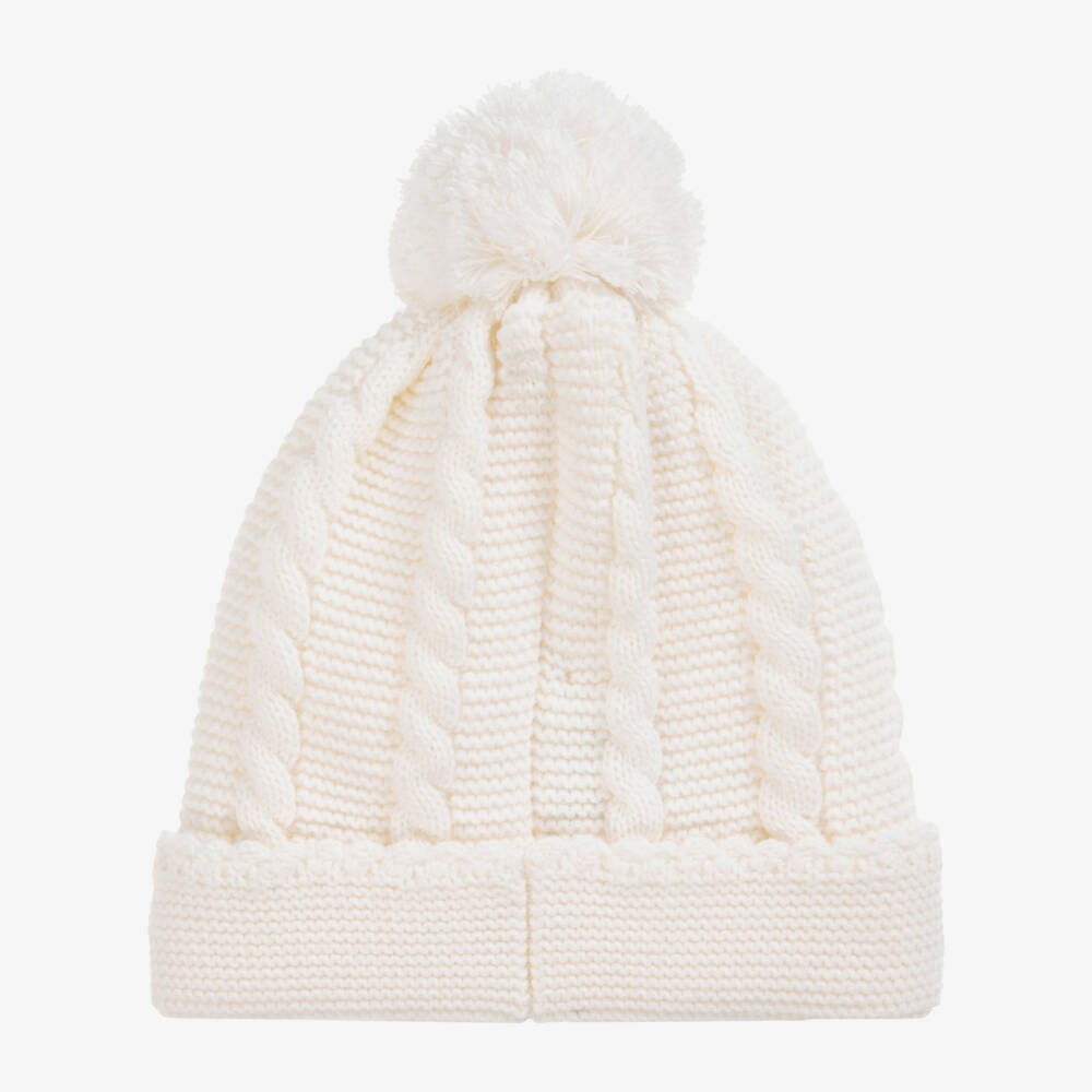 Sarah Louise-Ivory Knitted Hat & Scarf Set | Childrensalon Outlet